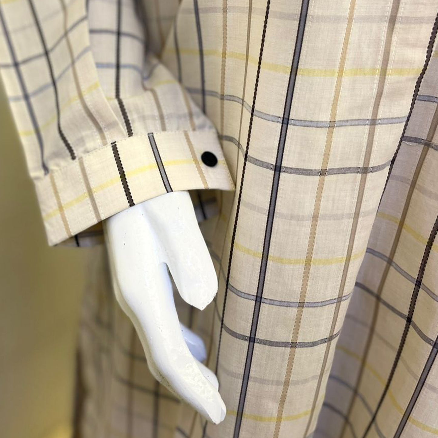 Beige Checked Cotton Kurta Set – Effortless Everyday Style