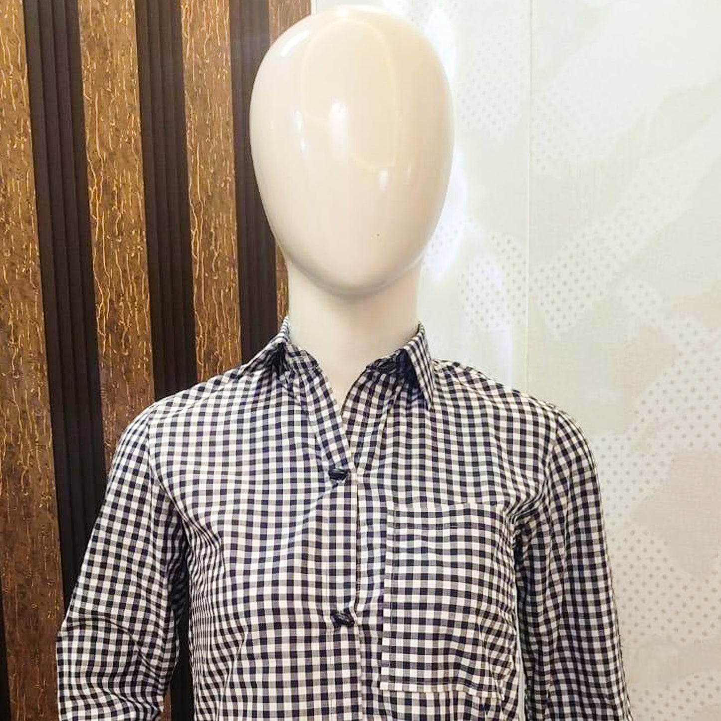 Black & White Chequered Cotton Kurti