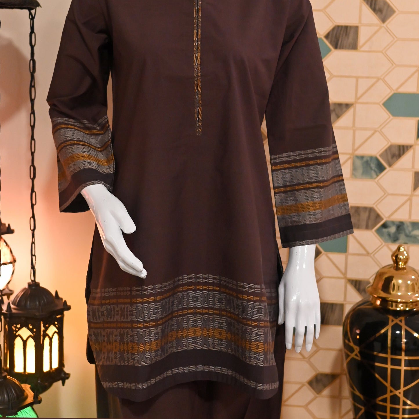 2 Piece Plazo and Shirt (Brown)