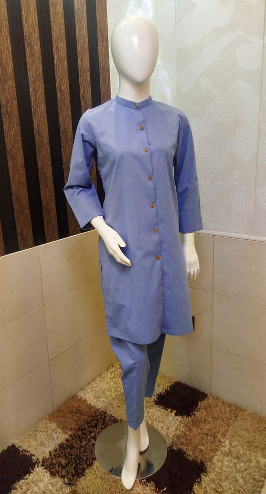 Classic Blue Cotton Co-ord Set