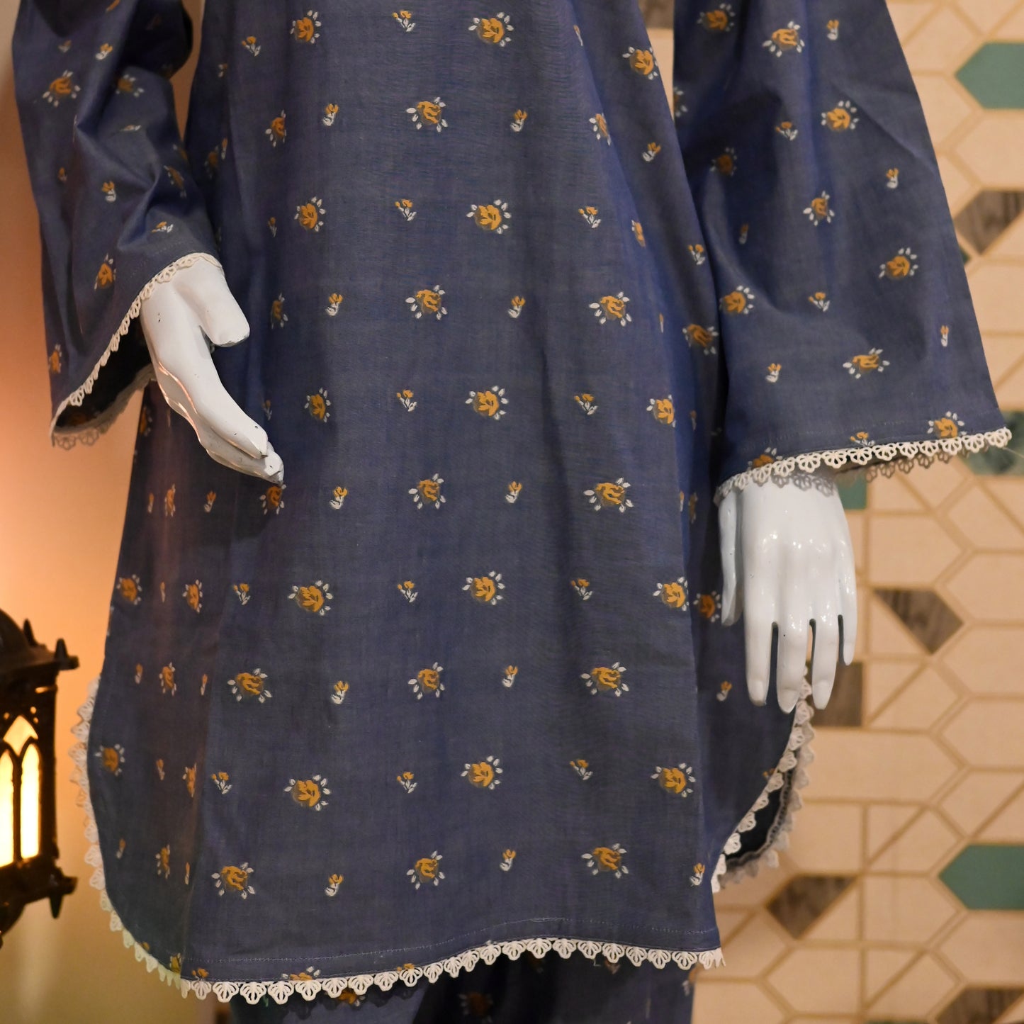 Chic Blue Denim Suit – 2 Piece Suit